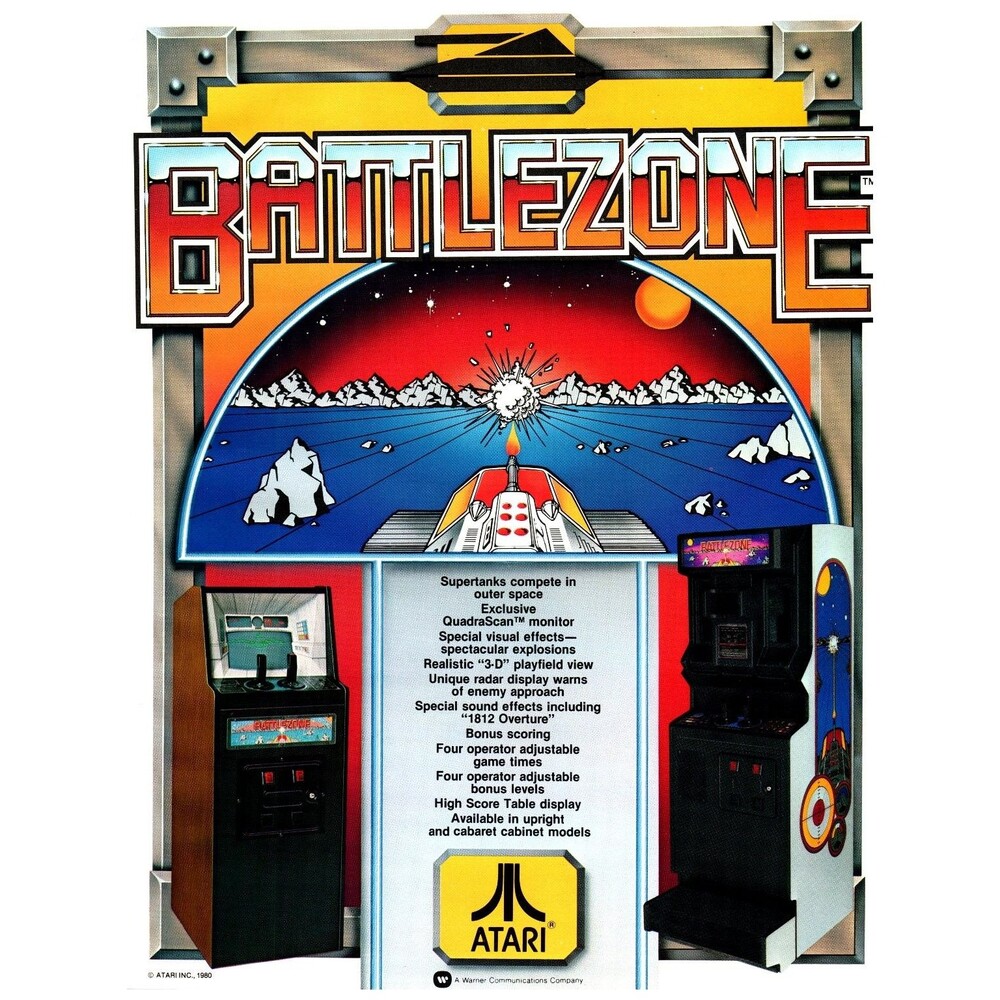 JOB LOT 5x Original NOS Atari Battle Zone Arcade Flyers Wholesale Dealer Lot